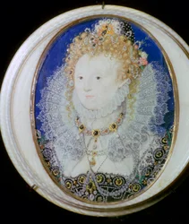 Moderne miniatureportræt af Elizabeth I af England