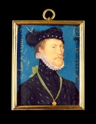 Portræt af en ukendt mand, 24 år, 1572 (wc på pergament)