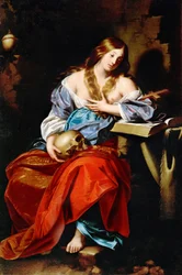 Marie Madeleine - Mary Magdalene, af Renieri (Regnier), Niccolo (ca. 1590-1667). Olie på lærred, ca. 1655. Mål : 185x123,5 cm. Kunsthistorisk museum, Vienne