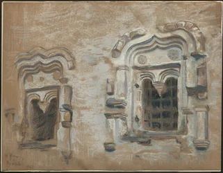 Vinduer i et hus fra det 17. århundrede, Pskov, fra "Studier fra rejse gennem gamle russiske byer", 1903