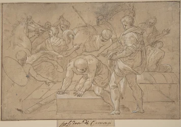 Historisk Scene Composition Study for Chapelle de Guise, 1500-tallet.