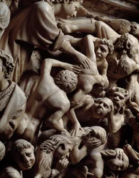Gotisk kunst: Sidste dom, Forbandet i helvede, Detalje af relieffer af prædikestol