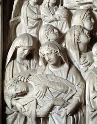 The Crucifixion Detail Chair realiseret af Nicola Pisano