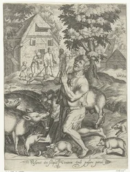 Den fortabte søn som svinehyrde Pasceret vt siliquis ventrem fylder pascere porcos (titel på objekt) Tale of the Prodigal Son (serietitel)