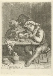 To rygere ved et bord