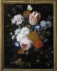 Blomster i en glasvase
