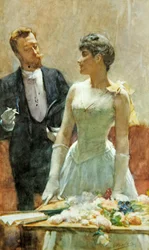 På Vanity Fair, ca. 1900 (olie på lærred)