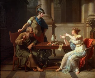 Sokrates og Alkibiades hos Aspasia, 1801