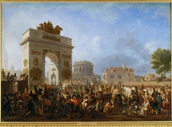 Entree de la Garde Imperiale a Paris, par la barriere de Pantin, le 15 novembre 1807 ...