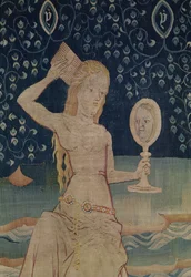 Babylons skøge, nummer 64 fra Angers-apokalypsen, 1373-1387, gobelindetalje af 181983