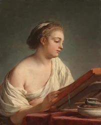 Kvinde læser, 1769