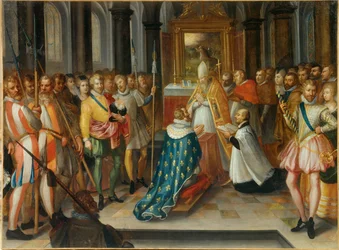 Afsættelsen af Henrik IV, konge af Frankrig ved Saint Denis den 25. juli