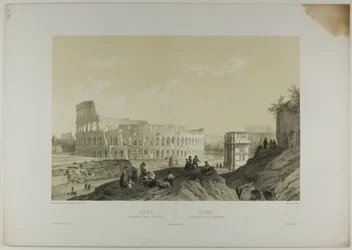 Rom: Colosseum og Konstantinsbuen, planche 38 fra Italie Monumentale et Pittoresque