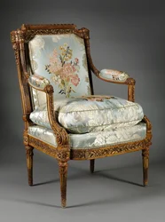 Lænestol (Fauteuil), ca. 1785 (buksbom)