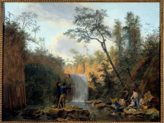 Ekspedition af en botaniker i Sydamerika Maleri af Nicolas Didier Boguet (1755-1839) 1700-tallet La Rochelle, Musee du Nouveau Monde