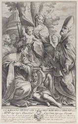 Jomfru og barn med Sankt Liborius og Carlo Borromeo, 1693-95., 1693-95.