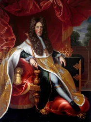 Portræt i foden af Leopold I (1679-1729) hertug af Lorraine i 1703. Maleri af Nicolas Dupuy (1650-1711)