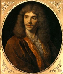 Portræt af Jean Baptiste Poquelin, kendt som Molière (1622-1673). Maleri af Nicolas Mignard (1606-1668), 17. århundrede, H. 0,73 m.