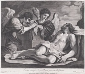 Engle sørger over den døde Kristus, ca. 1690-1720., ca. 1690-1720.