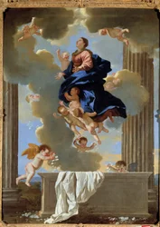 Antagelsen af Jomfrumaleriet af Nicolas Poussin