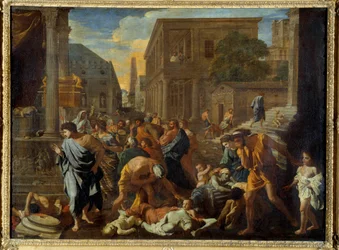 Asdod-pesten siger, at filisterne blev ramt af pest-maleriet af Nicolas Poussin