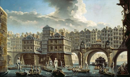 Bådmændenes konkurrence foran Pont Neuf, Paris