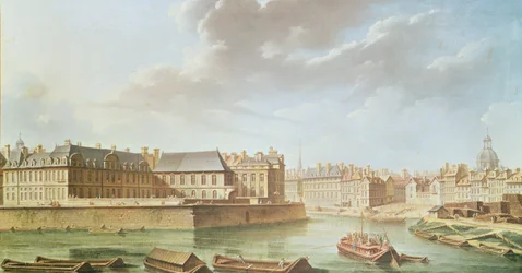 Ile Saint-Louis og Hotel de Bretonvilliers i 1757