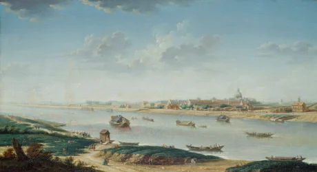 Salpêtrière set fra la Rapee, ca. 1752 (olie på lærred)