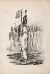 Militæruniformer: sergent ved karabinererne, generel vejledning, 1817-1818