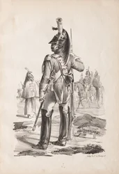 Militære kostumer: Grenadier af den kongelige garde, 1814-18.