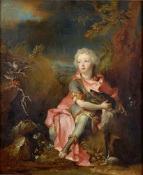 ""Portræt af en ung kvinde af adelen"" Maleri af Nicolas de Largilliere (1656-1746) Circa 1714 National Museum of Western Art, Tokyo Japan