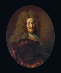 Portræt af Jean de La Fontaine, 73 år gammel, ca. 1694 (olie på lærred)