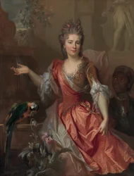 Portræt af en kvinde, muligvis Madame Claude Lambert de Thorigny..., 1696