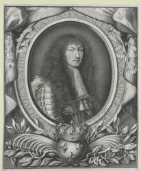 Frankrigs konge Louis XIV (kobberstik)