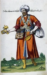 Tidligt europæisk værk om orientalsk kostume, 1572