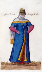Tyrkisk kvinde med Niquab (illustration)