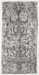 Ornamentpanel med et fuglebur