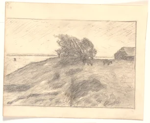 Udsigt ved Vejbjerggaard med Venø