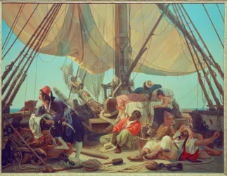 Pirater på dækket af deres skib