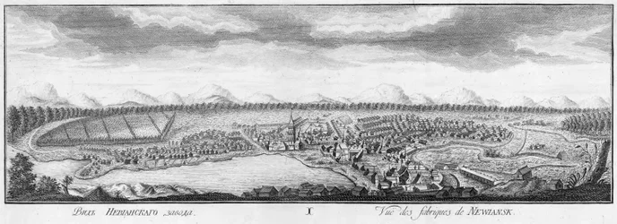 Udsigt over Nevyansk Jernværk, 1769.