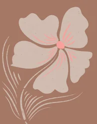Jordnær boho-blomst