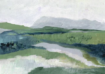Tåget grønt landskab