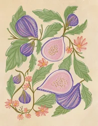Lilla figner og blomster