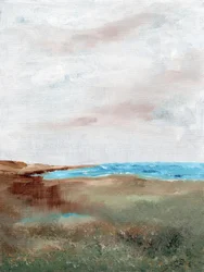 Fredfyldt strandlandskab