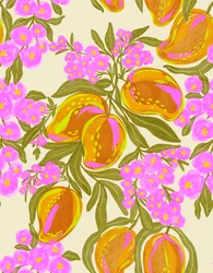 Farvestrålende mangoblomster