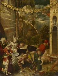 Halshugningen af Johannes Døberen, ca. 1517 (olie på fyrretræ)