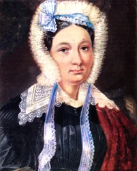 Portræt af Maria Kazimirovna Yushnevskaya 1790-1863, kone til Decembrist Alexander Yushnevsky, 1830-1839