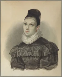 Portræt af Elizabeth Petrovna Naryshkina 1801-1867, 1832