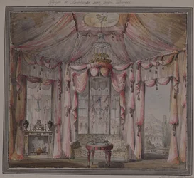 Indretning af boudoiret i Greve Bezborodko-huset i Moskva, 1790