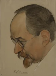 Portræt af Georgy Vasilyevich Chicherin 1872-1936, 1921